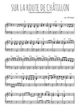 Téléchargez l'arrangement pour piano de la partition de sur-la-route-de-chatillon en PDF